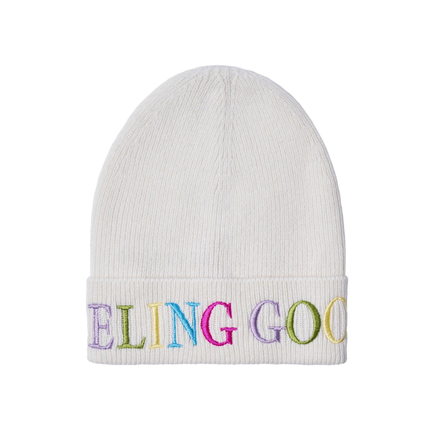 WHITE FEELING GOOD BEANIE